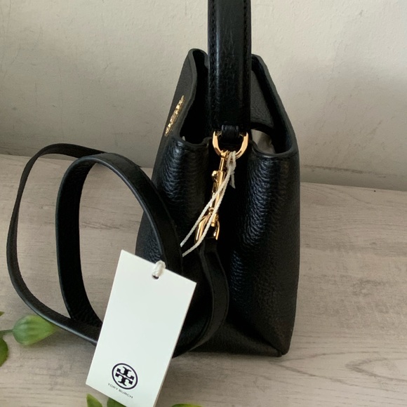 NWT TORY BURCH BRITTEN PEBBLED LEATHER MINI SATCHEL CROSSBODY BAG - Picture 6 of 8